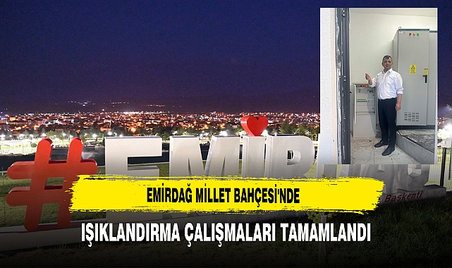 Emirdağ Millet Bahçesi'nde Işıklandırma Çalışmaları Tamamlandı