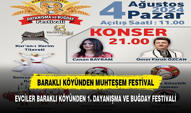Evciler Baraklı Köyü 1. Dayanışma ve Buğday Festivali'ne Hazırlıklar Devam Ediyor