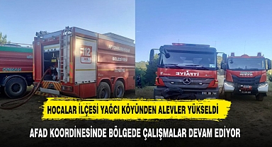 HOCALAR İLÇESİ YAĞCI KÖYÜNDEN ALEVLER YÜKSELDİ
