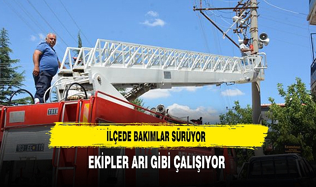İlçede Bakımlar Sürüyor Ekipler Arı Gibi Çalışıyor