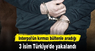Interpol'ün kırmızı bültenle aradığı 3 isim Türkiye'de yakalandı