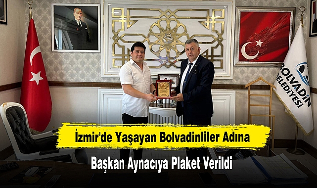 İzmir'de Yaşayan Bolvadinliler Adına Başkan Aynacıya Plaket Verildi