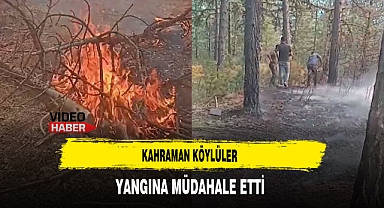 Kahraman Köylüler Yangına Müdahale Etti