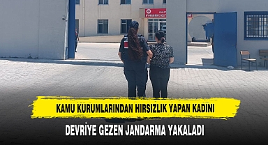 Kamu Kurumlarından Hırsızlık Yapan Kadını Devriye Gezen Jandarma Yakaladı