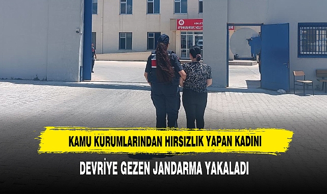 Kamu Kurumlarından Hırsızlık Yapan Kadını Devriye Gezen Jandarma Yakaladı