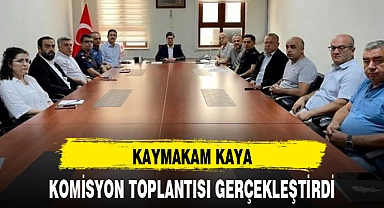KAYMAKAM KAYA, KOMİSYON TOPLANTISI GERÇEKLEŞTİRDİ