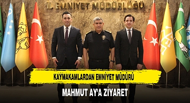 Kaymakamlardan Emniyet Müdürü Mahmut Ay'a Ziyaret