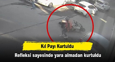 Kıl Payı Kurtuldu! Refleksi sayesinde yara almadan kurtuldu