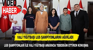 LGS ŞAMPİYONLARI İLE VALİ YİĞİTBAŞI ARASINDA TEBESSÜM ETTİREN SOHBET