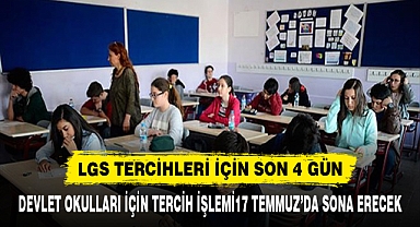 LGS TERCİHLERİ İÇİN SON 4 GÜN
