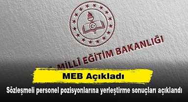 MEB Açıkladı: Sözleşmeli personel pozisyonlarına yerleştirme sonuçları açıklandı