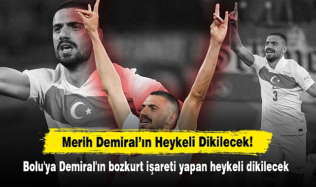 Merih Demiral’ın Heykeli Dikilecek!  Bolu'ya Demiral'ın bozkurt işareti yapan heykeli dikilecek