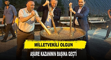 Milletvekili Olgun, Aşure Kazanının Başına Geçti