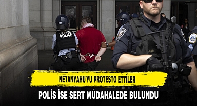 Netanyahu'yu Protesto Ettiler Polis İse Sert Müdahalede Bulundu