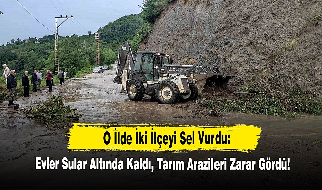 O İlde İki İlçeyi Sel Vurdu: Evler Sular Altında Kaldı, Tarım Arazileri Zarar Gördü!
