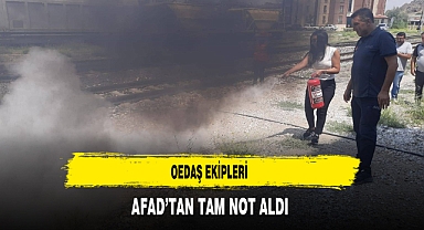 OEDAŞ Ekipleri AFAD'tan Tam Not Aldı