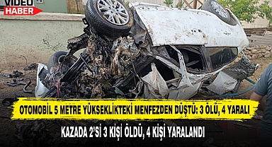 Otomobil 5 Metre Yükseklikteki Menfezden Düştü: 3 Ölü, 4 Yaralı