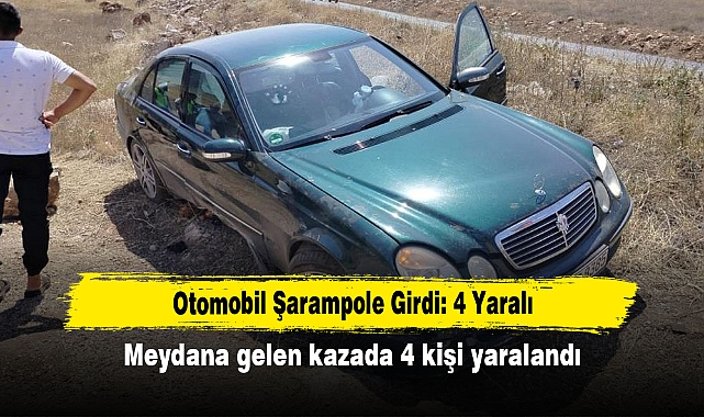 Otomobil Şarampole Girdi: 4 Yaralı