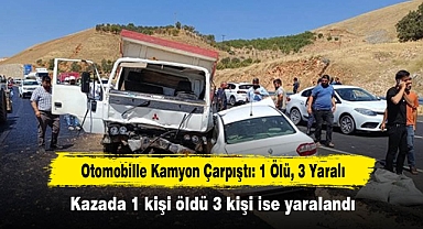 Otomobille Kamyon Çarpıştı: 1 Ölü, 3 Yaralı