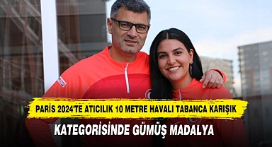 Paris 2024'te Atıcılık 10 Metre Havalı Tabanca Karışık Kategorisinde Gümüş Madalya
