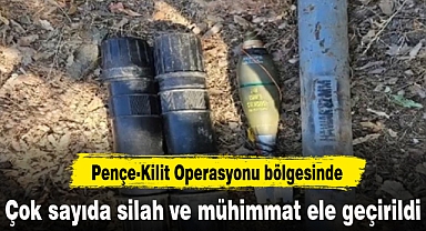 Pençe-Kilit'te çok sayıda silah ve mühimmat ele geçirildi