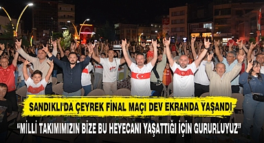 Sandıklı'da Çeyrek Final Maçı Dev Ekranda Yaşandı