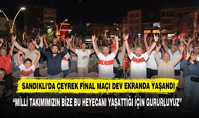 Sandıklı'da Çeyrek Final Maçı Dev Ekranda Yaşandı