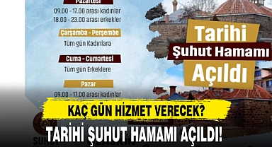 TARİHİ ŞUHUT HAMAMI AÇILDI!