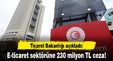 Ticaret Bakanlığı’ndan 40 e-ticaret firmasına 230 milyon TL ceza
