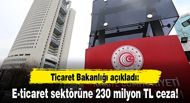 Ticaret Bakanlığı’ndan 40 e-ticaret firmasına 230 milyon TL ceza