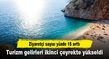 Turizm gelirleri ikinci çeyrekte yükseldi