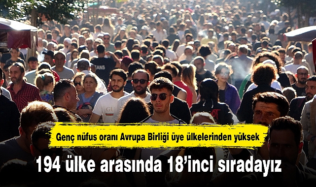 Türkiye, nüfus büyüklüğüne göre sıralamada 194 ülke arasında 18’inci sırada yer aldı