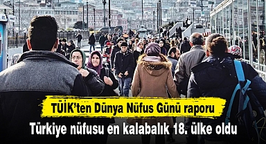 Türkiye nüfusu en kalabalık 18. ülke oldu