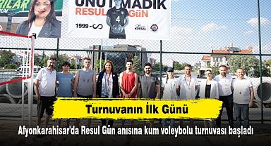 Turnuvanın İlk Günü: Afyonkarahisar'da Resul Gün anısına kum voleybolu turnuvası başladı
