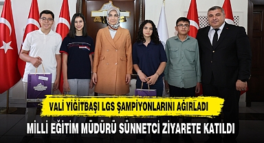 VALİ YİĞİTBAŞI ŞAMPİYONLARI AĞIRLADI