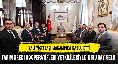 Vali Yiğitbaşı Tarım Kredi Kooperatifleri Yetkililerini Ağırladı