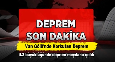 Van Gölü'nde Korkutan Deprem! 4.3 büyüklüğünde deprem meydana geldi