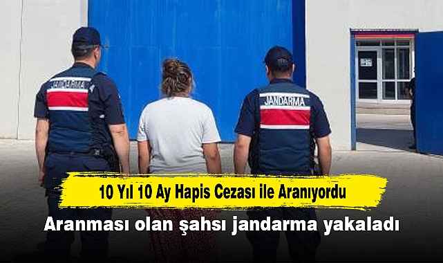 10 Yıl 10 Ay Hapis Cezası ile Aranıyordu: Aranması olan şahsı jandarma yakaladı