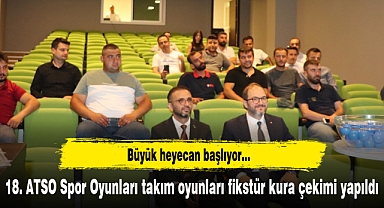 18. ATSO Spor Oyunları takım oyunları fikstür kura çekimi yapıldı