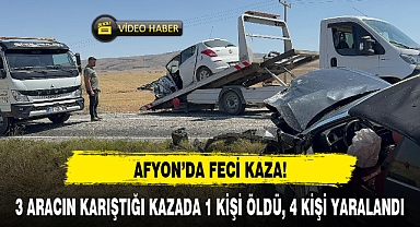 3 ARACIN KARIŞTIĞI KAZADA 1 KİŞİ ÖLDÜ, 4 KİŞİ YARALANDI