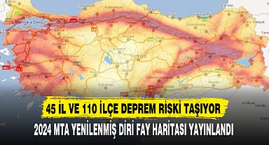 45 İL VE 110 İLÇE DEPREM RİSKİ TAŞIYOR