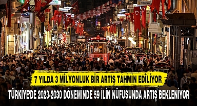 7 YILDA 3 MİLYONLUK BİR ARTIŞ TAHMİN EDİLİYOR