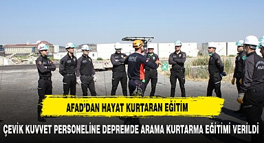 AFAD'DAN ÇEVİK KUVVET POLİS'NE HAYAT KURTARAN EĞTİM