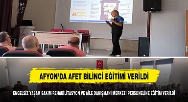 Afet Bilinci Eğitimi Verildi