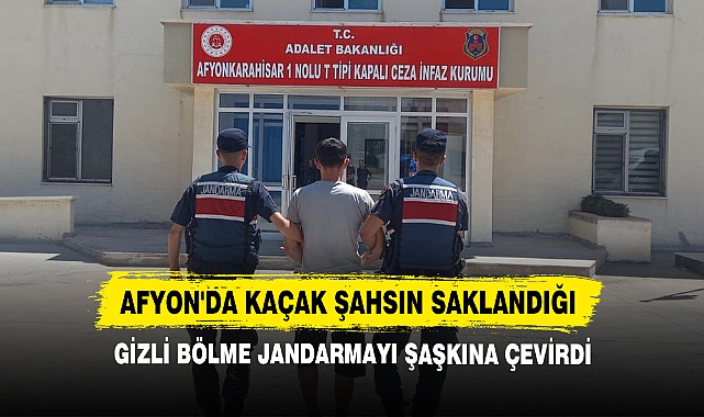 Afyon'da Kaçak Şahsın Saklandığı Gizli Bölme Jandarmayı Şaşkına Çevirdi