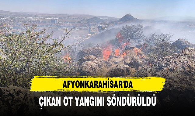 AFYONKARAHİSAR'DA ÇIKAN OT YANGINI SÖNDÜRÜLDÜ