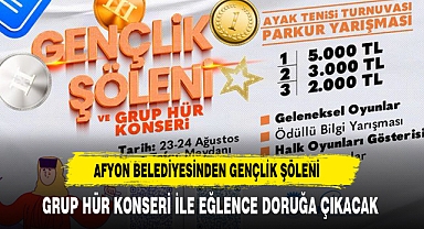 Afyonkarahisar'da Gençlik Şöleni ve Grup Hür Konseri Coşkuyla Bekleniyor