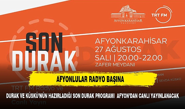 AFYONLULAR RADYO BAŞINA TRT  RADYO AFYON'DAN CANLI YAYIN YAPACAK