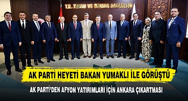 AK Parti Heyeti Bakan Yumaklı İle Görüştü