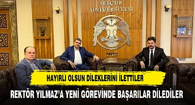 AK Parti Konya Milletvekillerinden Selçuk Üniversitesi Rektörü Prof. Dr. Hüseyin Yılmaz’a Hayırlı Olsun Ziyareti